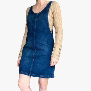 Frank & Oak denim pinafore dress